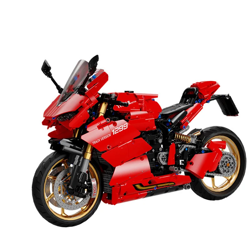 

Technical 1:5 Scale Motorcycle Building Block Duca 1299 Panigale S Motor Vehicle Model Steam Assembly Brick Toy Collection