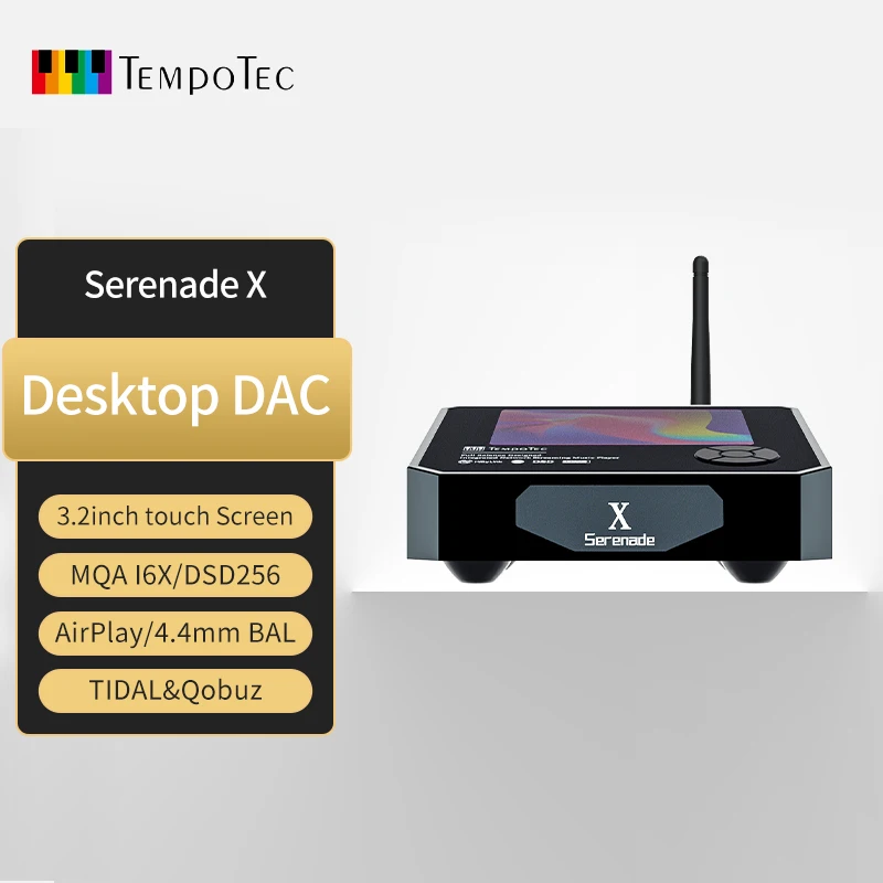 Templotec Serenade X Desktop Hifi Player Dap Usb Dac Network Streamer Dsd256 Mqa 16X Tide Qobuz Spdif In Bluetooth In Airplay