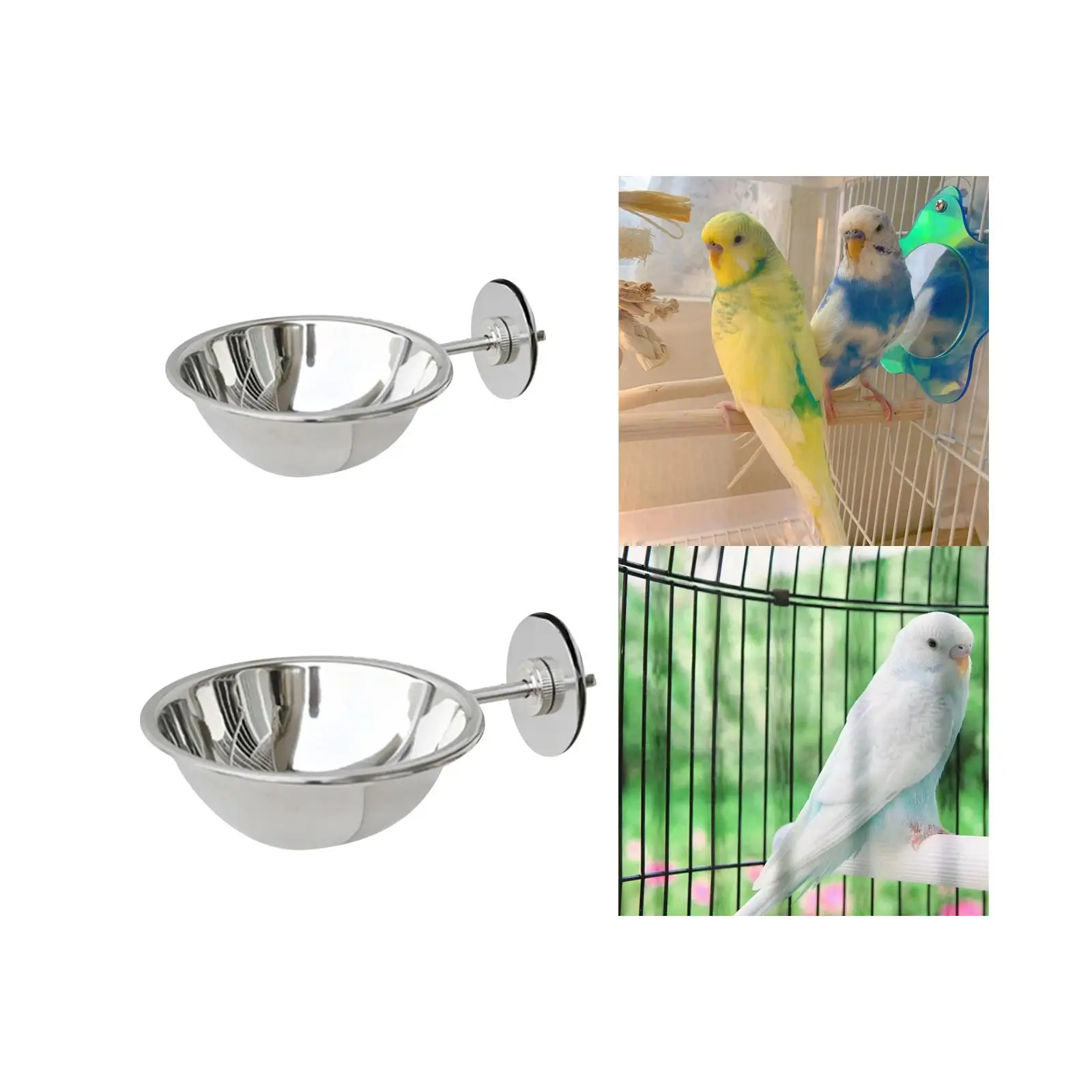 Bird Cage Feeding Bowl for Small Animal for Budgies Parakeet 11cm/14cm Pets Accessories Birdcage Parrot Food Water Bowls