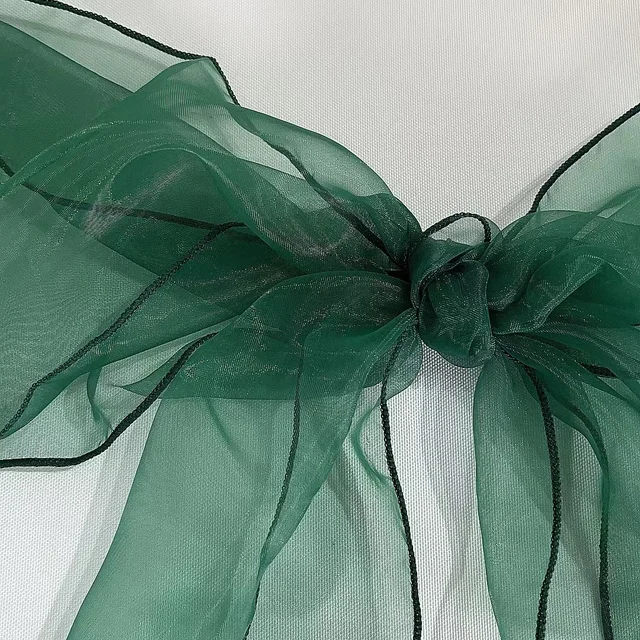 100Db Sötétzöld Szék Borít A Sash Székek Íj Bankett Esküvőkre Találkozó Party Étterem Haorui - Image 2