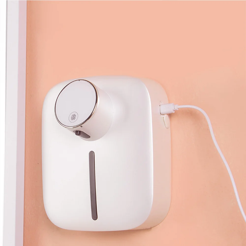 벽걸이 자동 비누 디펜서, 다기능 적외선 센서, LED 디지털 디스플레이, 비접촉식 폼, USB 충전식