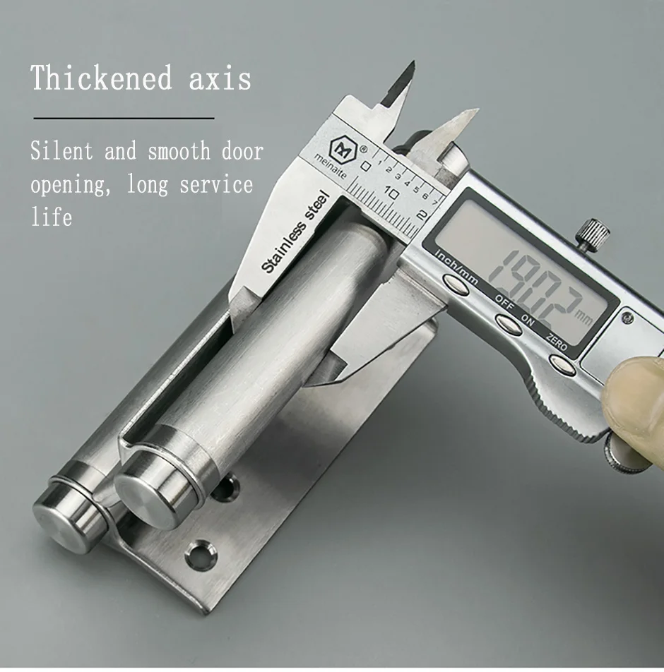 Description Picture 5 of item1PCS Stainless Steel Free Door Hinge Inner Outer Opening  Double Opening Free Bi-directional Spring Automatic Rebound Hinge