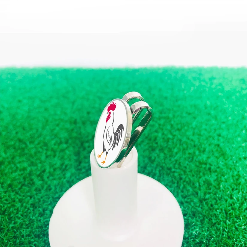 Golf Ball Marker Rooster pattern Golf Marker with Magnetic Hat Clip Novelty Gift Gifts for Lovers Golfer Men Friends golf ball mark
