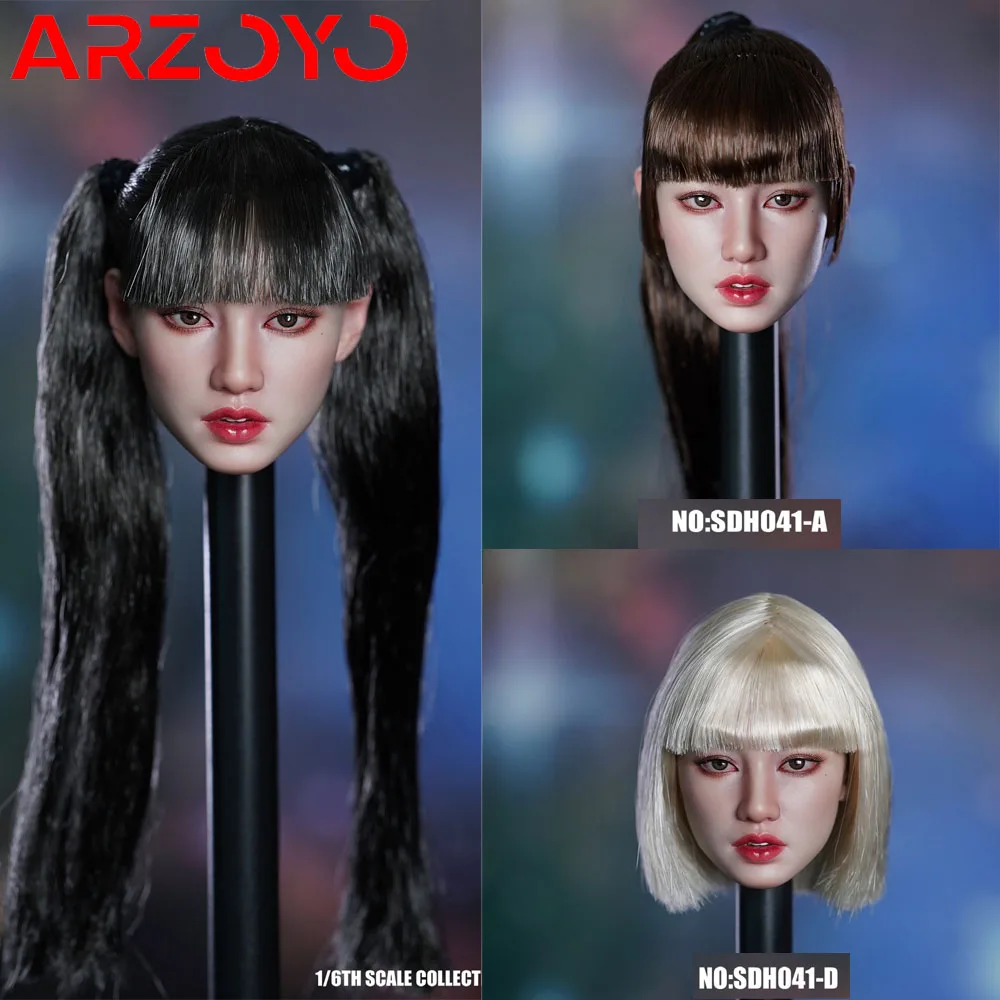 

SUPER DUCK SDH041 1/6 Lisa Head Sculpt Carving Model Fit TBLeague PH 12'' Female Soldier Suntan Action Figure Body