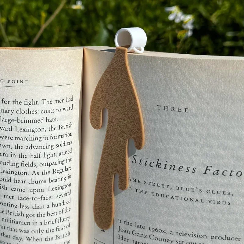 Cute Spilled Coffee Bookmark Corner Marker for Reading Funny Bookmarks for Reading Corner Bookmark Stationery School Supplies bookmark page holder,bookmark holder