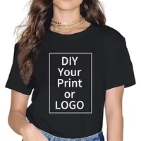 T-shirt personnalisé femmes hommes personnalisé imprimé 100% coton à manches courtes votre Logo Photo marque texte t-shirt personnaliser vêtements graphiques 3