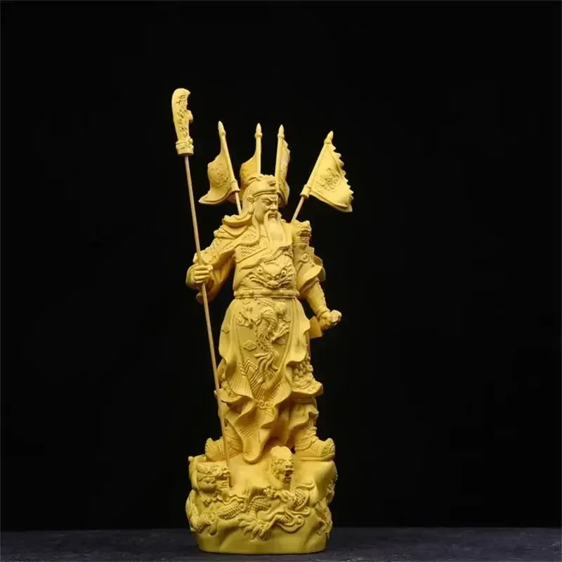 Guan Yu statue in living room decor