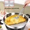 220V Large Capacity No Coating Stainless Steel Pancake Maker Non-stick Pan Multi-functional Electric Skillets,5.5CM Deep Pot 2