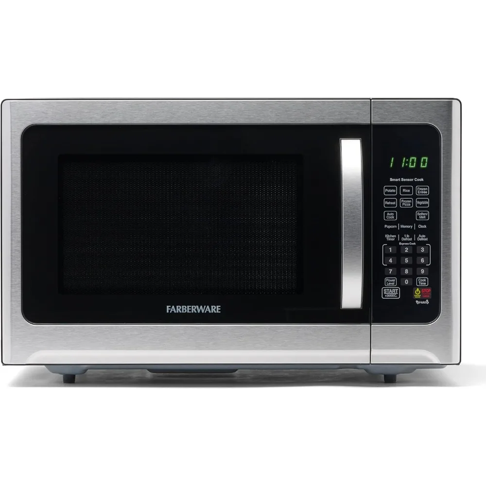 Countertop Microwave 1100 Watts, 1.2 cu ft - Smart Sensor Microwave Oven With LED Lighting and Child Lock - Perfect