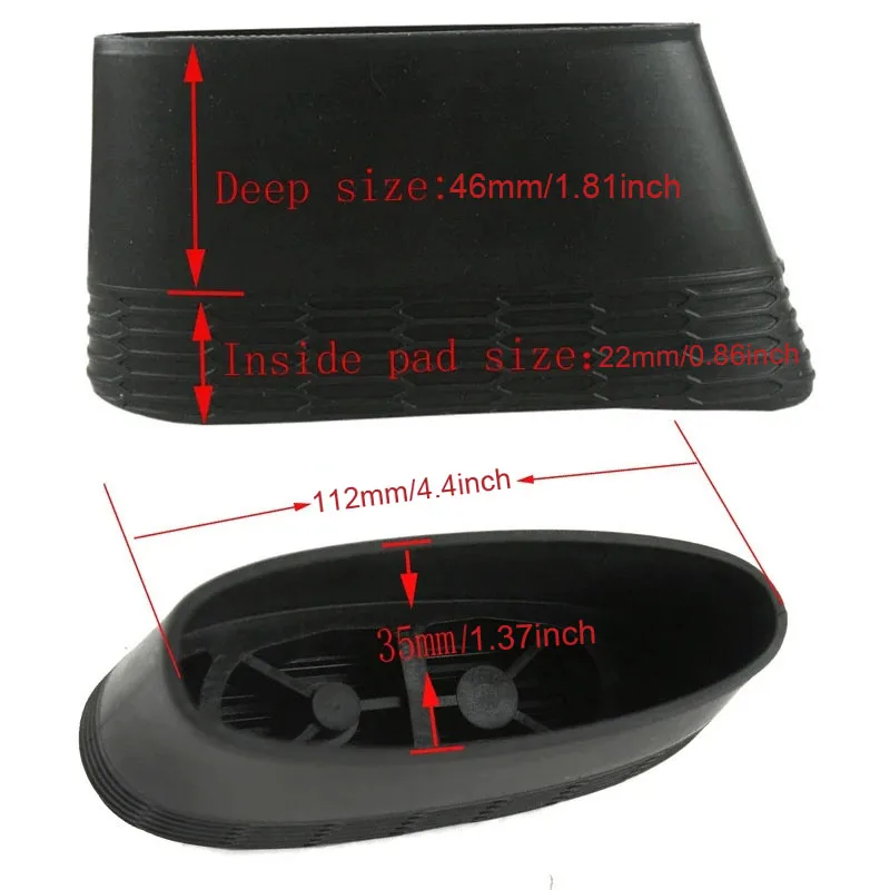 Hunting Rifle Recoil Rubber er Pad Shotgun Buttstock Shock Absorption Cushion Airsoft Shooting Extension Buttpads rubber rifle butt pad