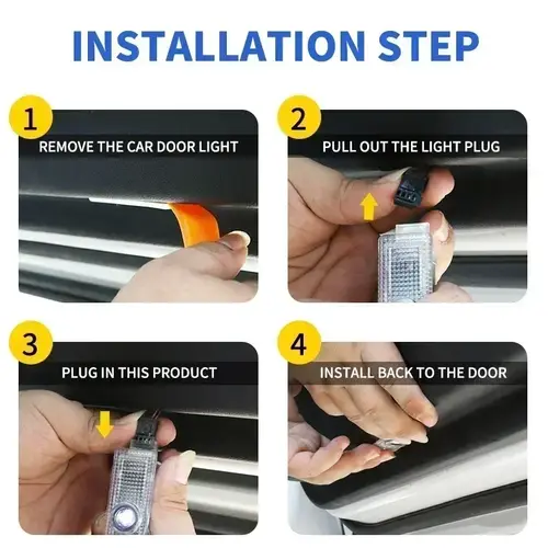 2/4Pcs Car Door Welcome LED Projector Laser Logo Door Light For BMW E90 E60 E46 E93 F20 F21 F30 F31 F32 F33 F34 F15 F10 F01 F11 - Image 3