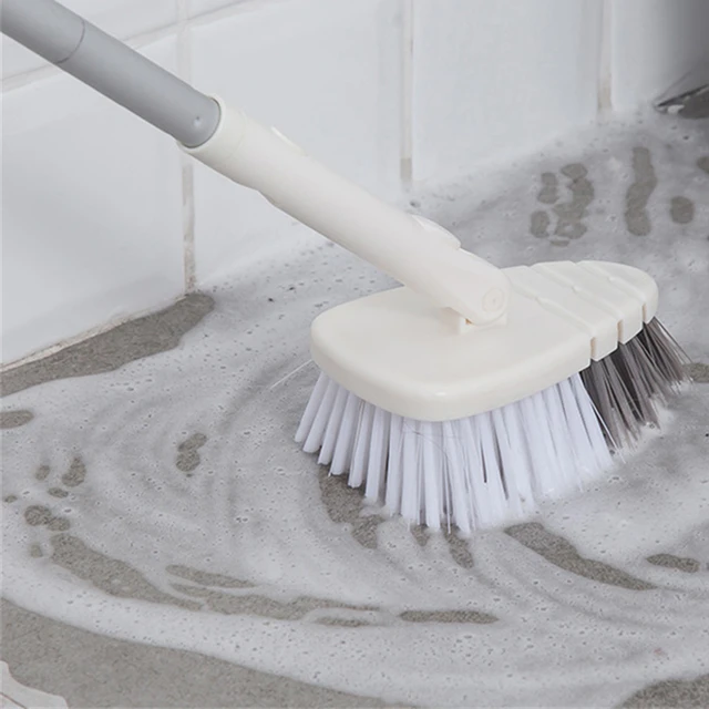 1PC Scrub Cleaning Brush with Long Extendable Handle Shower Cleaning Brush  Lightweight Floor Wall Patio Baseboard