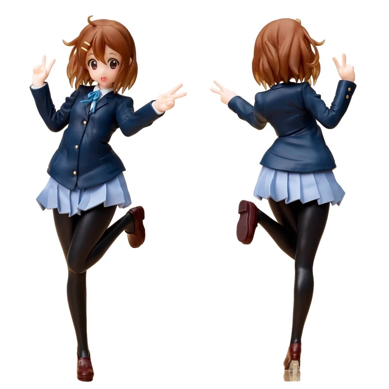 

18 см кавайная девушка Hirasawa Yui Аниме Фигурка K-ON! Фигурка героя, статуэтка Мио из ПВХ, Коллекционная модель, куклы, игрушки