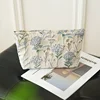 Women's Makeup Bag, Blue Bouquet, Large Capacity Sanitary Napkin, Touch-up, Makeup Supplies, Canvas Storage Bag, Toiletry Bag 4