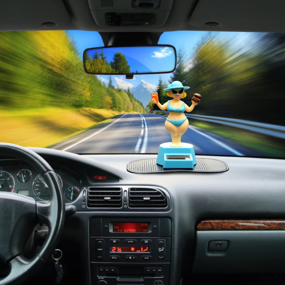 자동차 장식 춤추는 인형 자동차 액세서리, 태양광 발전 장난감, 흔들리는 머리, 하와이 스윙 비키니, 소녀 자동차 장식, 자동차 스타일링