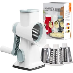 Enhanced rotary grater with versatile slicing and shredding功能 (WHITE)
