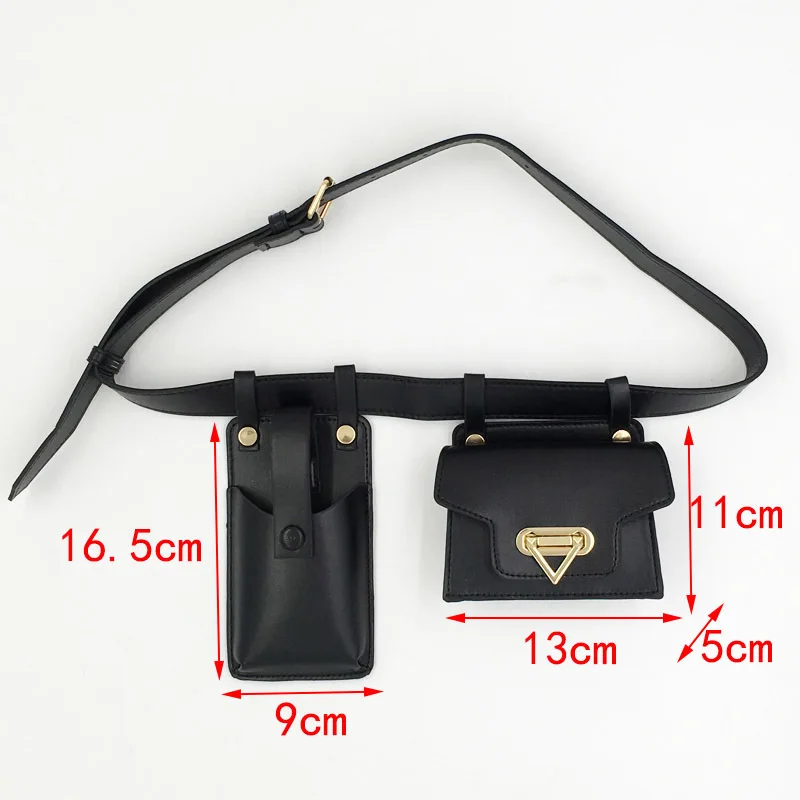Fashion waist bag for women punk style 2-piece chest bag designer crossbody cute waist belt waist bag chest bag crossbody bag
