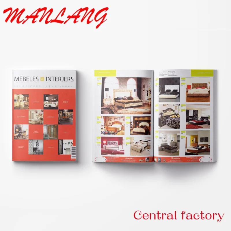 Custom  Custom Offset Printing Service A2 A3 A4 A5 A6 Logo Manual Magazine Flyer Leaflet Poster Folletos Furniture Catalogue Pri