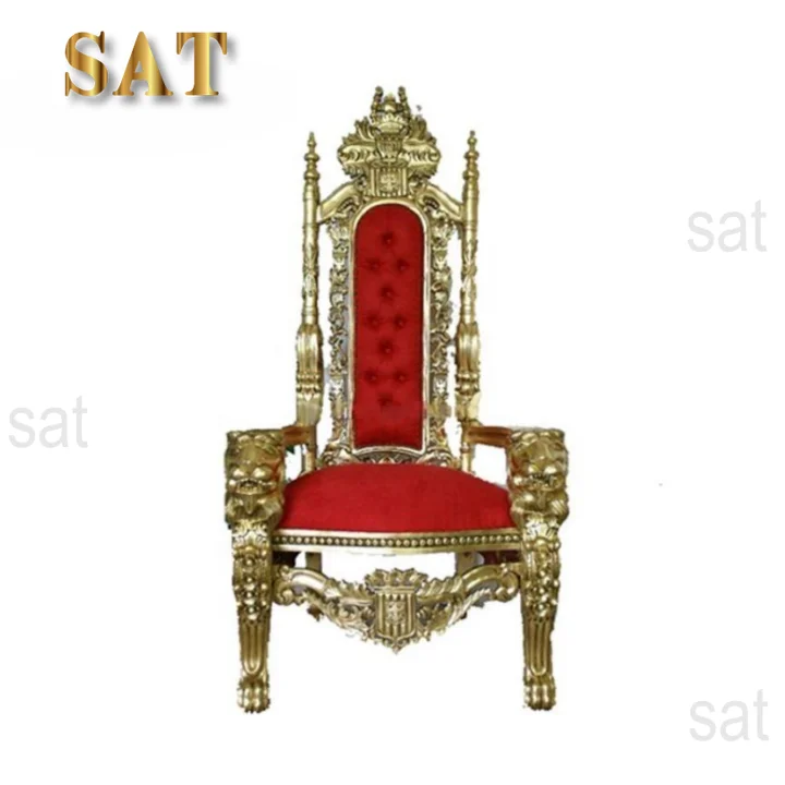 Carved Wedding High Back Event Rental Royal King Throne Chair