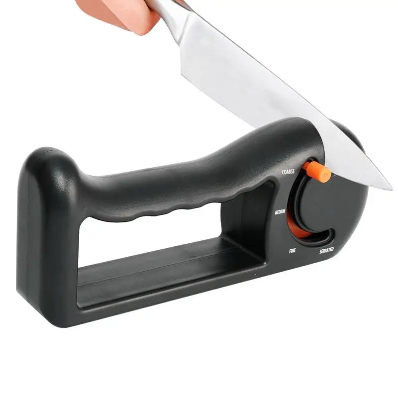 

Manual Knife Sharpeners 4-Stage Sharpener Stone For Kitchen Knife Pocket Knife Sharpening Cooking Accessories With Non-Slip Base