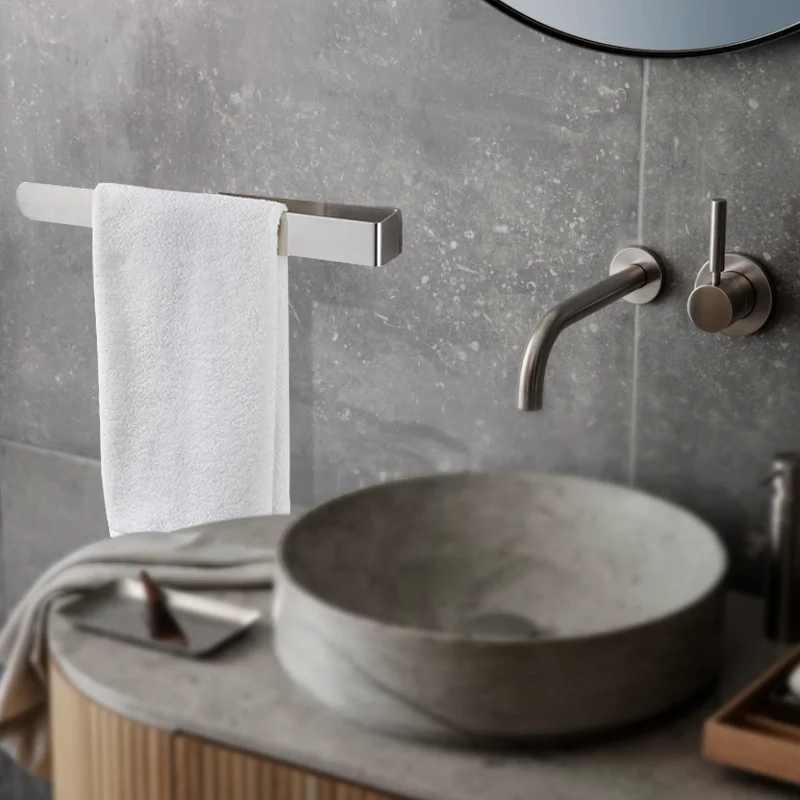 Towel Holder Stainless Steel Towel Ring Self-Adhesive Bathroom Kitchen No Drilling