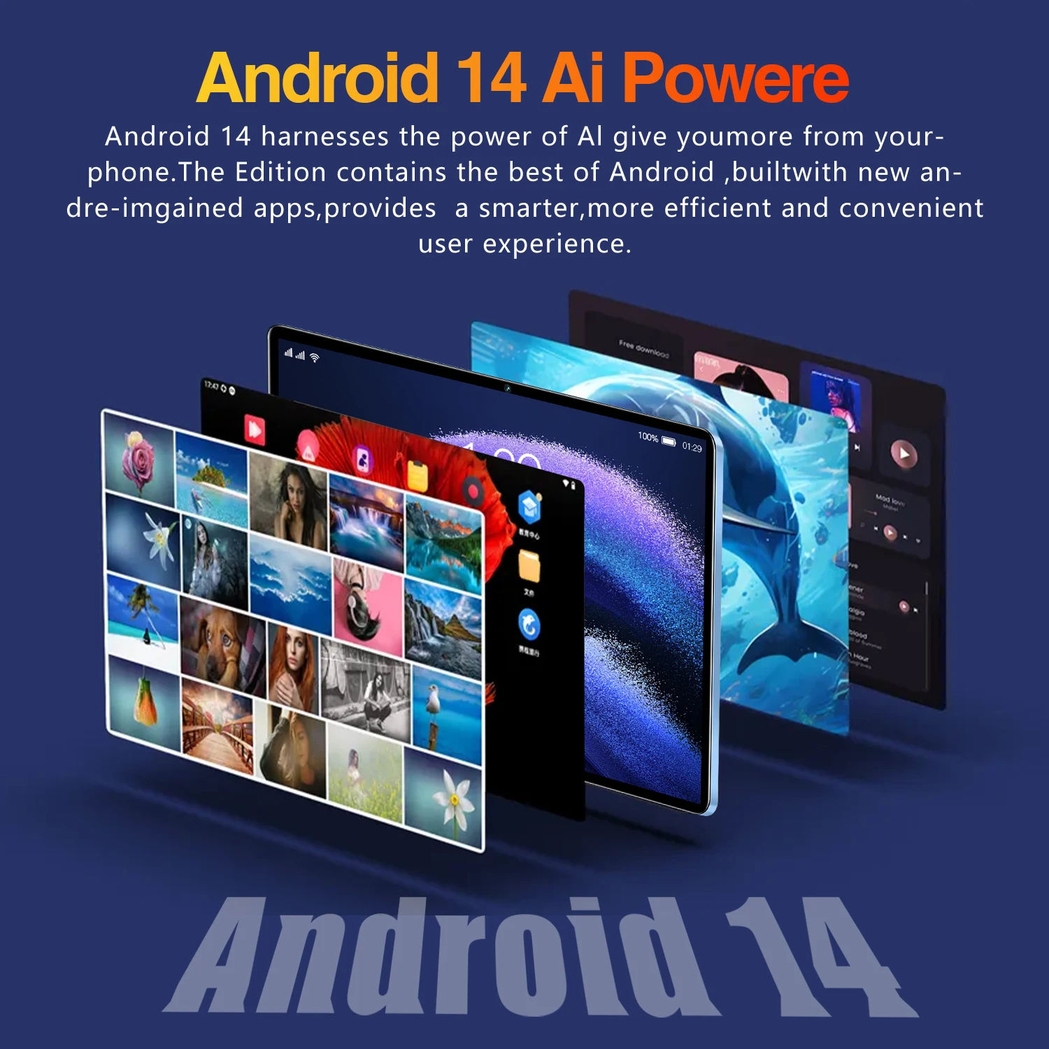 2024 글로벌 버전 HAUWEL MATE X5 태블릿, 안드로이드 14, 16GB, 1T, 10.1 인치, 10000mAh, 5G 듀얼 SIM 전화 통화, 블루투스, 와이파이, WPS 태블릿
