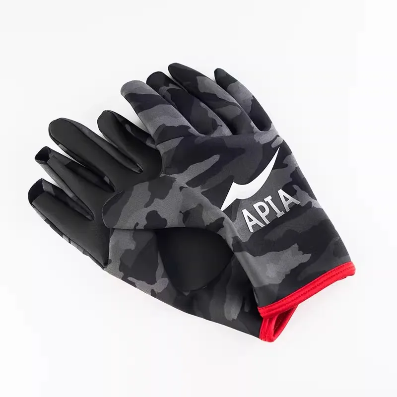 APIA Fishing Gloves for Men Three Fingers Cut Glove Warm Outdoor Gloves Autumn and Winter