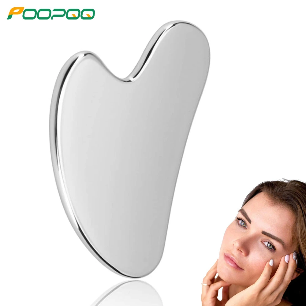 Gua Sha Facial Tool, Stainless Steel Gua Sha Board for SPA Acupuncture, Metal Gua Sha for Body