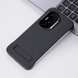 Luxury Carbon Fiber Hard Case - Sleek Boardless Phone Cover Coque for Honor 300 (Black)