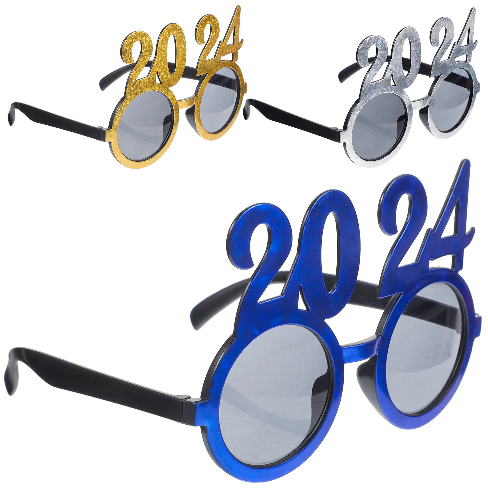 

Aboofan 2024 Eyeglasses Happy New Year Glasses Plastic Number Eyewear Graduation Photo Booth Props Party Decoration Company
