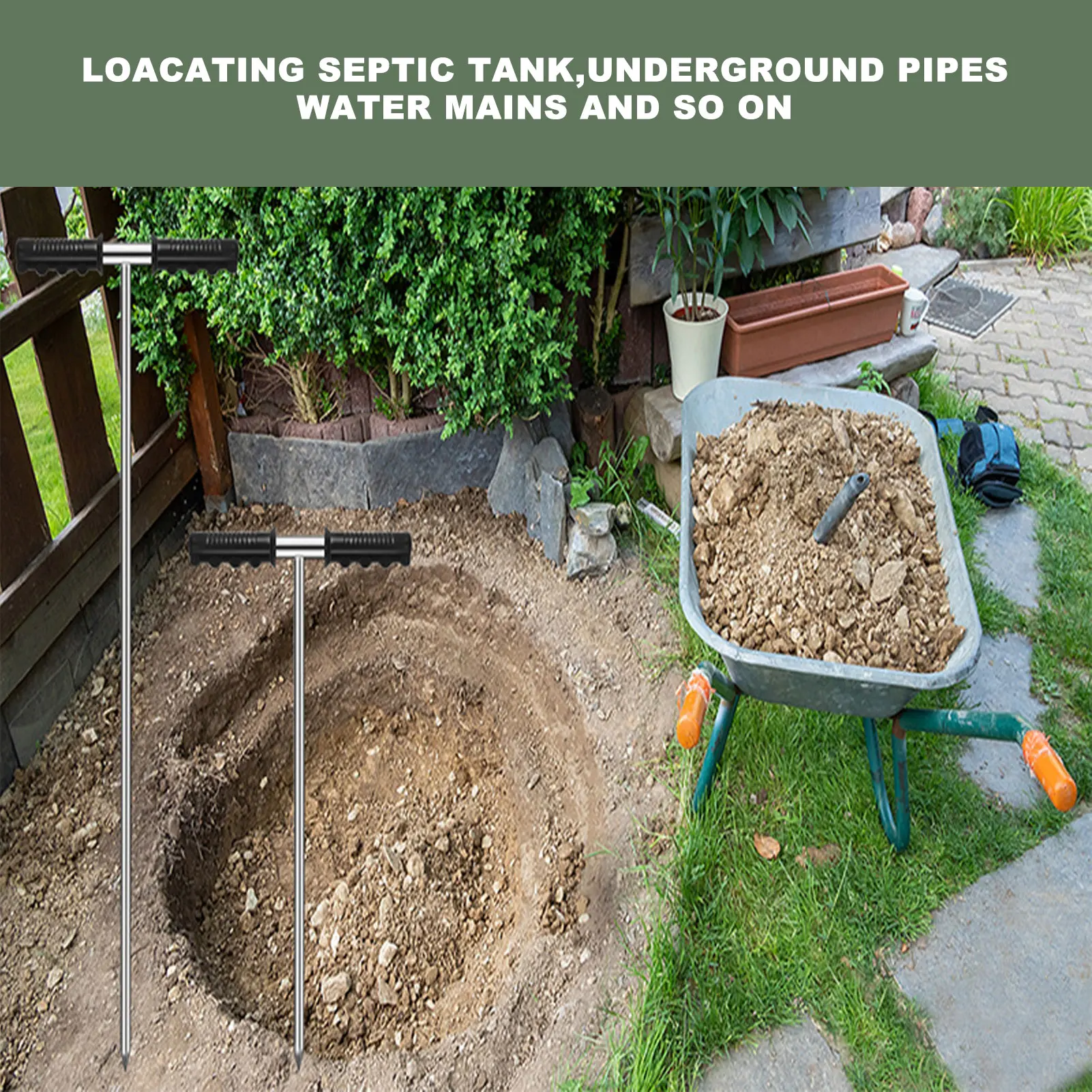 Soil Sample Probes Soil Sample Probes with T Handle Adjustable  Tip Stainless Steel Soil Sampler Tool for Plant Care Farm
