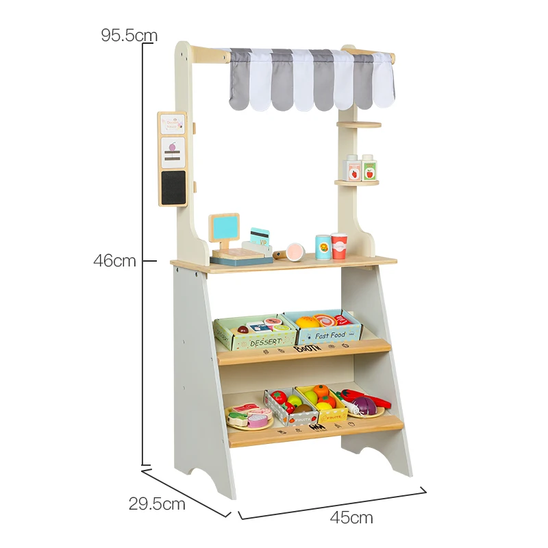 Wooden Role Play Toy Simulated Kids Toys Role Pretend Shop Simulation Wooden Toys 5