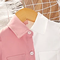 Robe pour filles de 4 à 7 ans, chemise en Patchwork, manches bouffantes, avec ceinture, tempérament élégant, robe pour bébé fille 4