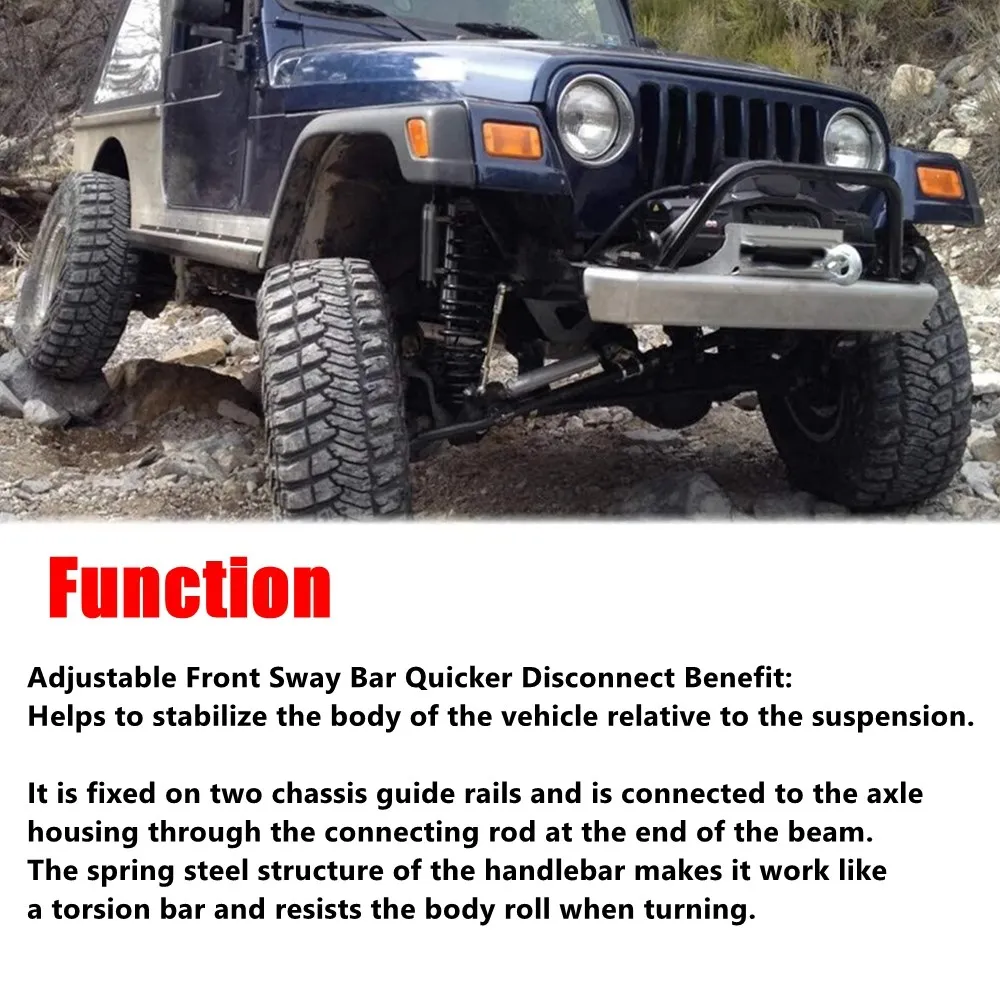 Adjustable 2.5-6" Lifts Front Sway Bar Links Disconnects For Jeep Wrangler JK JKS 2/4 Doors 2007- Car Parts PRC-1010A front sway bar links