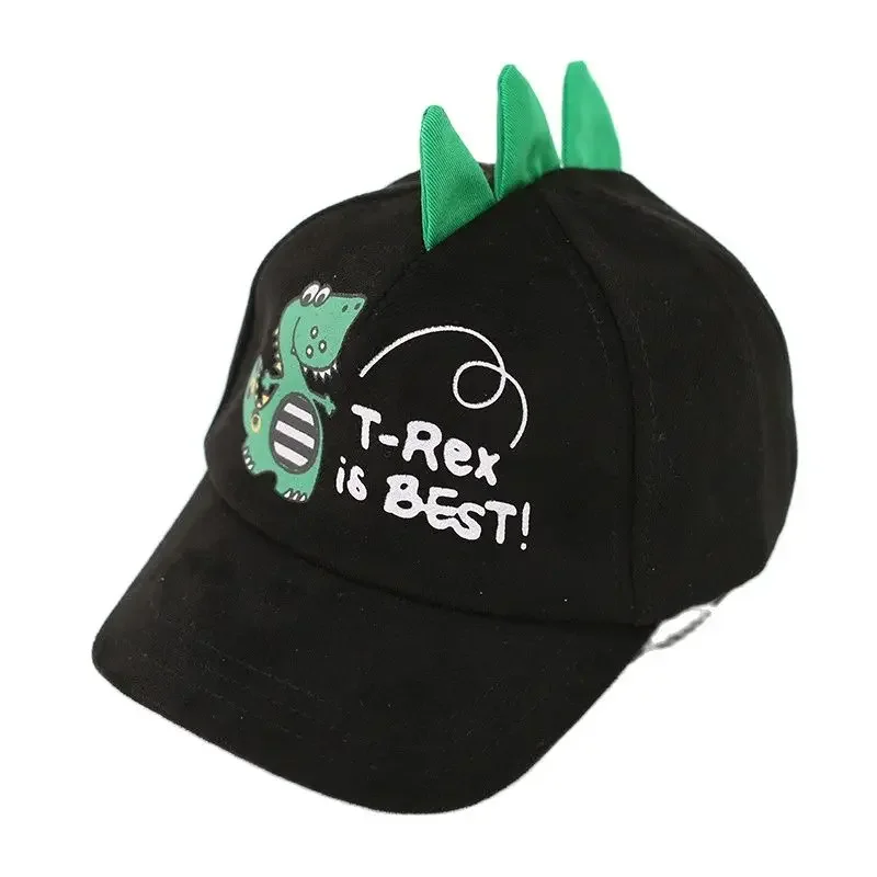 

New Arrival Cartoon Dinosaur Baseball Cap Boys Girls Kids Chlidren Hat Black Red Yellow