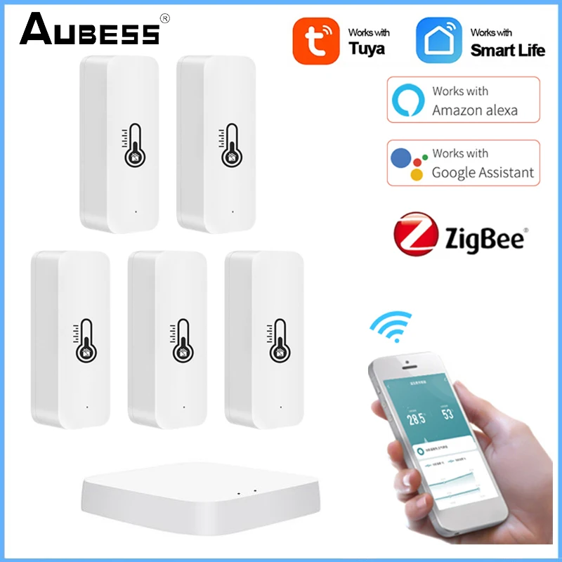 Датчик температуры и влажности ZigBee комнатный термометр-гигрометр для умного