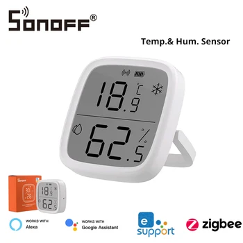 SONOFF SNZB 02D Zigbee Temperature Humidity Sensor with LCD Screen for EWeLink SONOFF ZigBee Bridge Alexa Google Home Alice 1