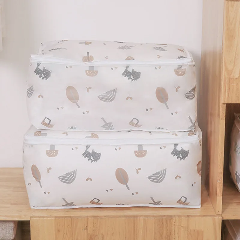 NEW Foldable Storage Bag Clothes Blanket Quilt Closet Sweater Organizer Box Pouches Fashion Sale Clothes Cabinet Organizer Bags