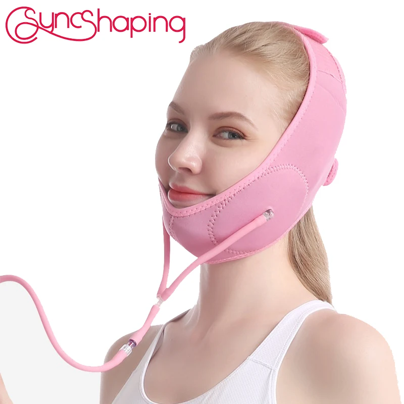 

Syncshaping Women's Face-lifting Bandage Facial Massage Inflatable Ball Mask Face Lift Devices Skin Care V Line Slimming Shaper