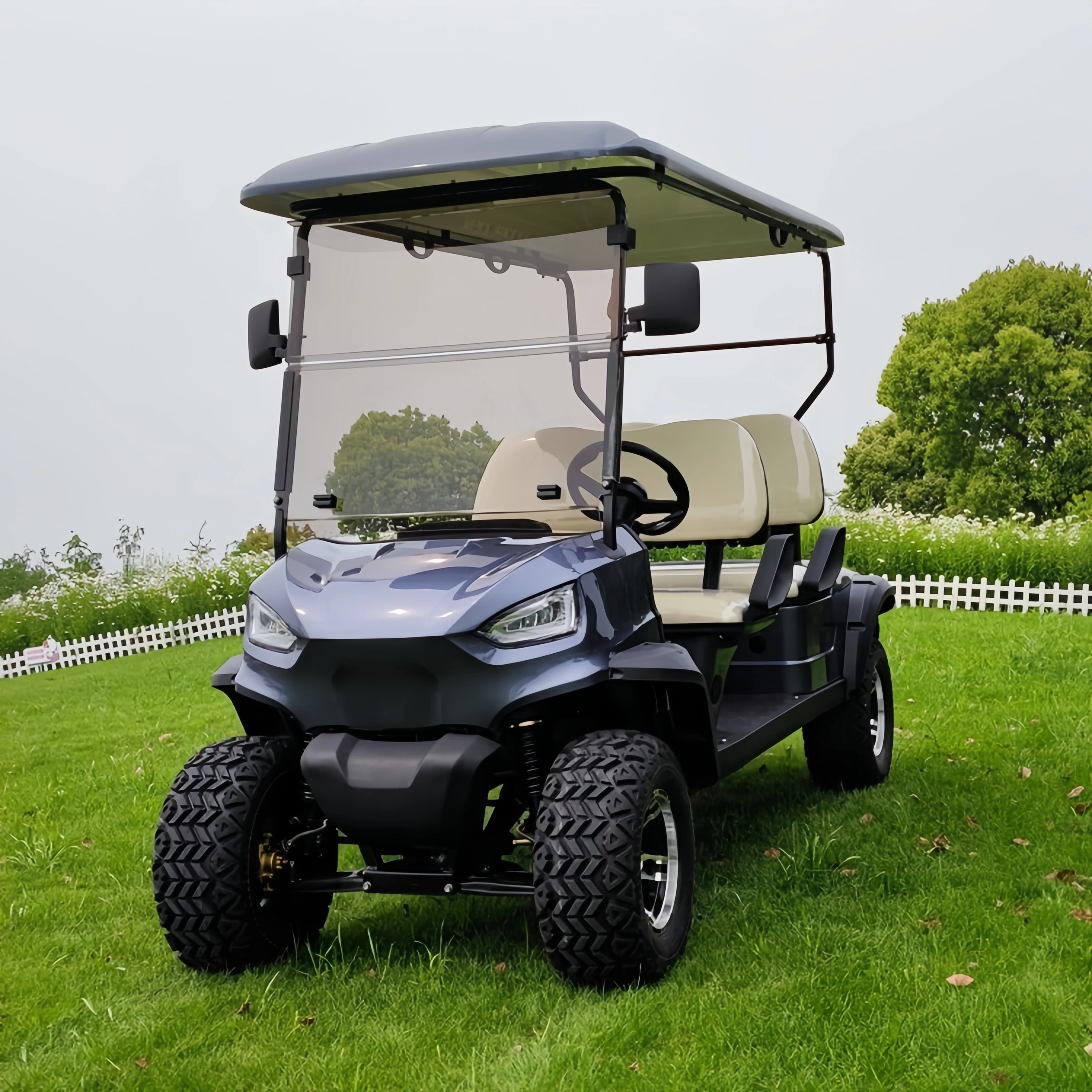 Energy Saving And Low Noise 48v 6 Seater Sightseeing Bus Golf Buggy Carts Electric Golf Cart
