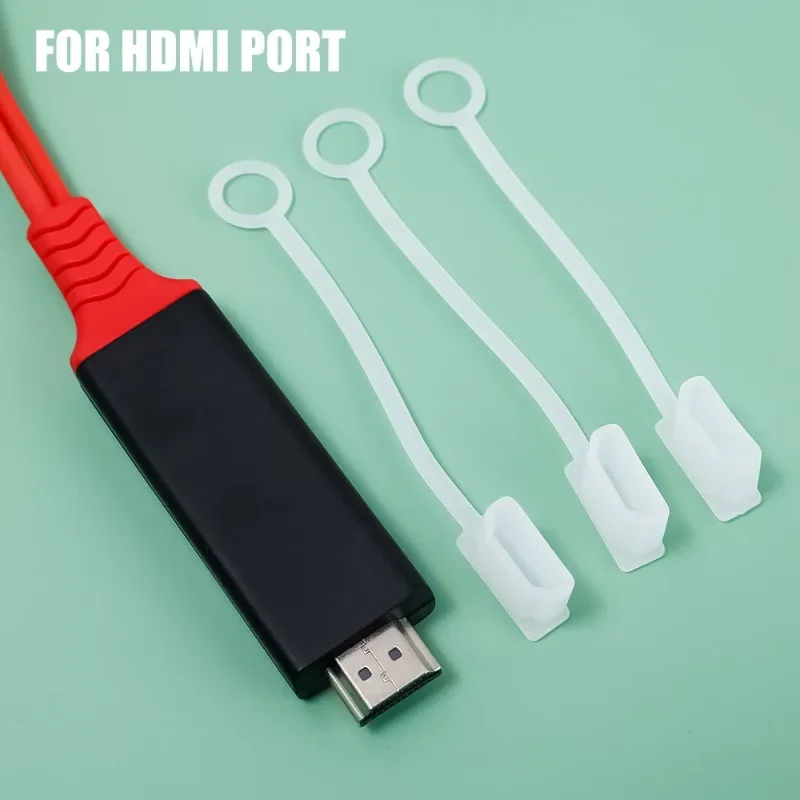Type C Port Clear Dust Plug Cover with Anti-Lost Rope - Universal Protector Caps