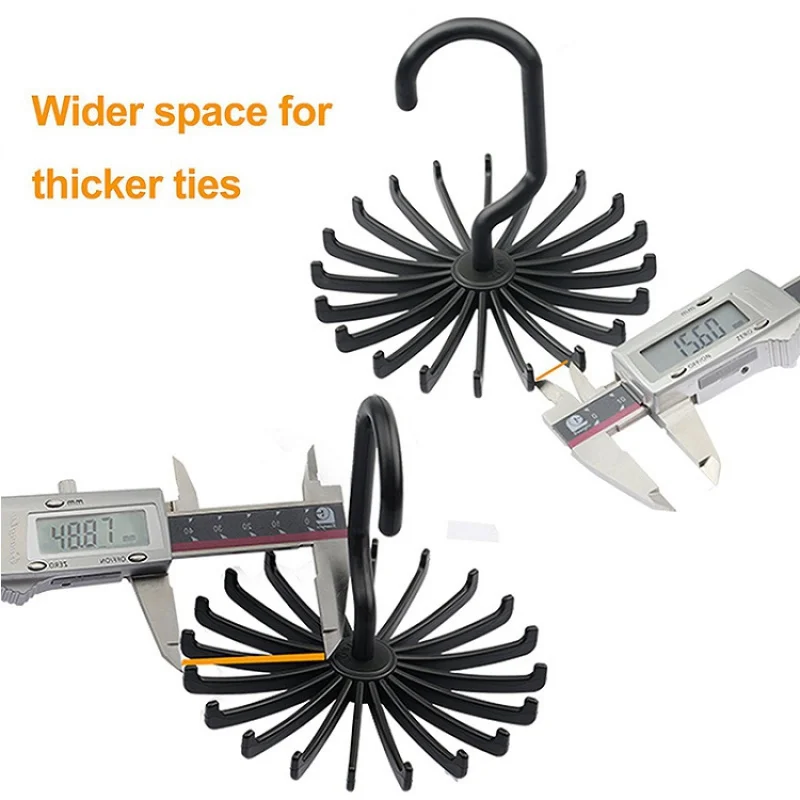2pcs 360 ° Rotating 20-Claw Tie Rack Multifunctional Multi-Hanging Position Tie Rack 5