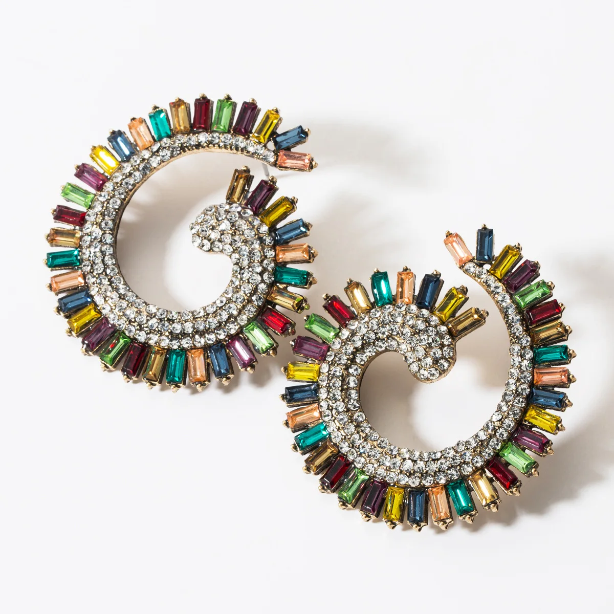 

Fashion Acrylic Crystal Drop Earrings Women Elegant Alloy Vintage Geometric Big Black Flower Earring Statement Jewelry Wholesale