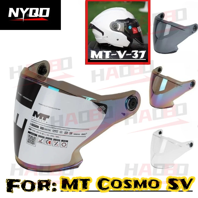 Original MT Cosmo SV Half Helmet Lens Windshield Replacement Accessories for MT-V-37 Helmet Visor Accessories