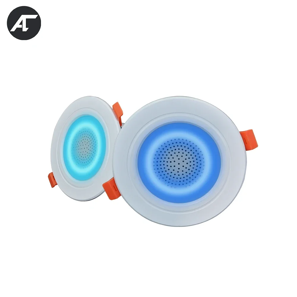Bluetooth Ceiling Speaker LED Colorful light TWS Music Stereo Loudspeaker Downlight Home Theater Background Sound System