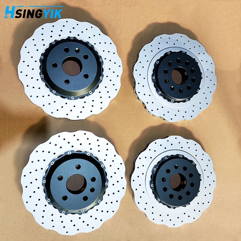 Hsingyik High Performance Design Aluminum Hat 2 Piece Brake Rotors Disc for Audi S6 S7 RSQ8 RS7 SQ7 Brake Rotors