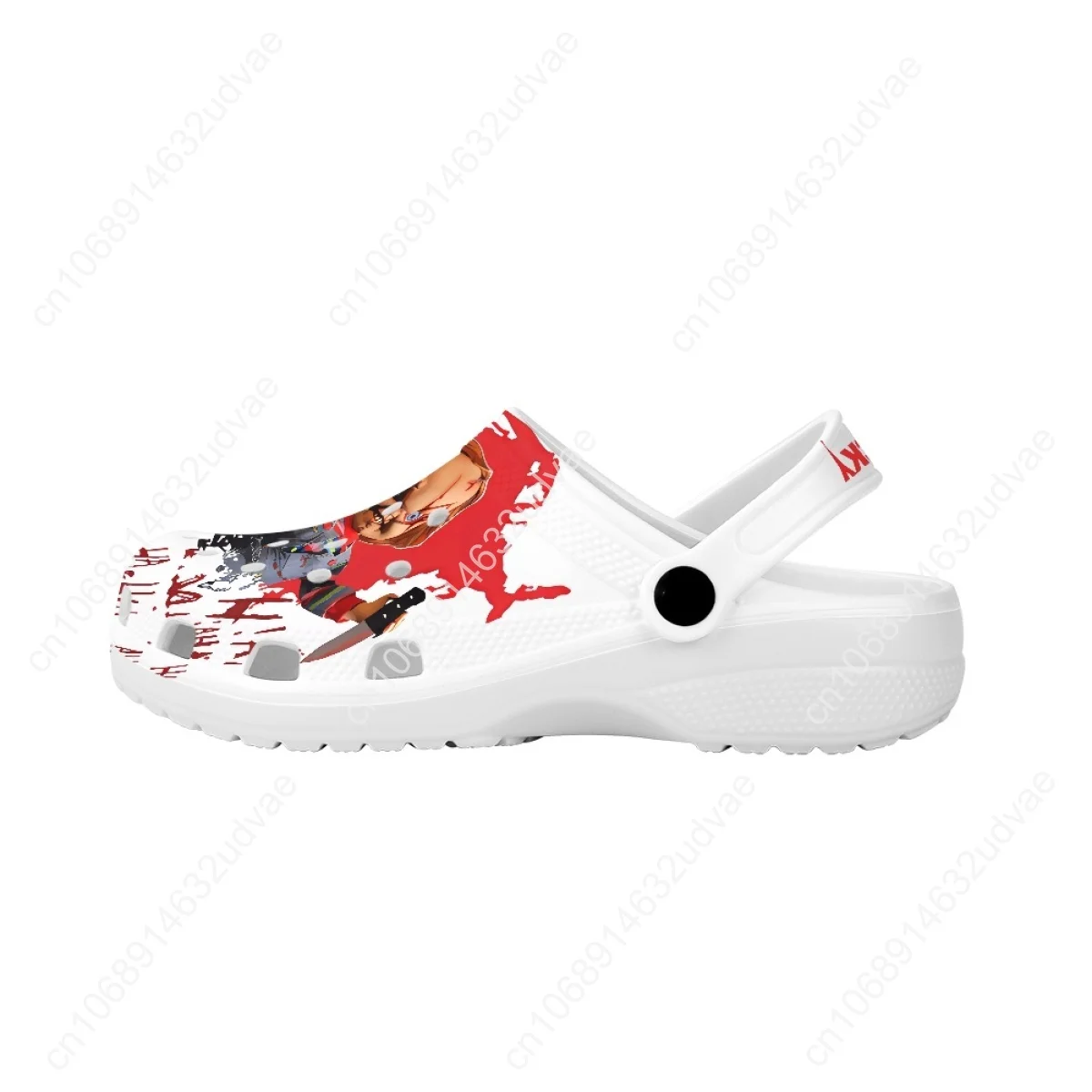 Unisex Beach Hole Shoes Chucky Print Spring Summer Casual Child's Play Sandales for Adults Teens Walking Flats Clogs