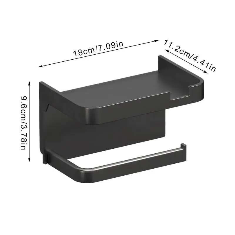 No Drill Toilet Paper Holder No Punching Paper Towel Holder Adhesive Tissue Roll Drilling Towel Rack For