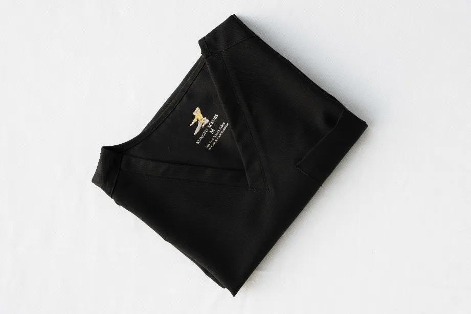 KUNGFU scrubs uniform woman v-neck t-shirt nursing scrubs clinic medical uniform high quality fashion classic fit top+pants