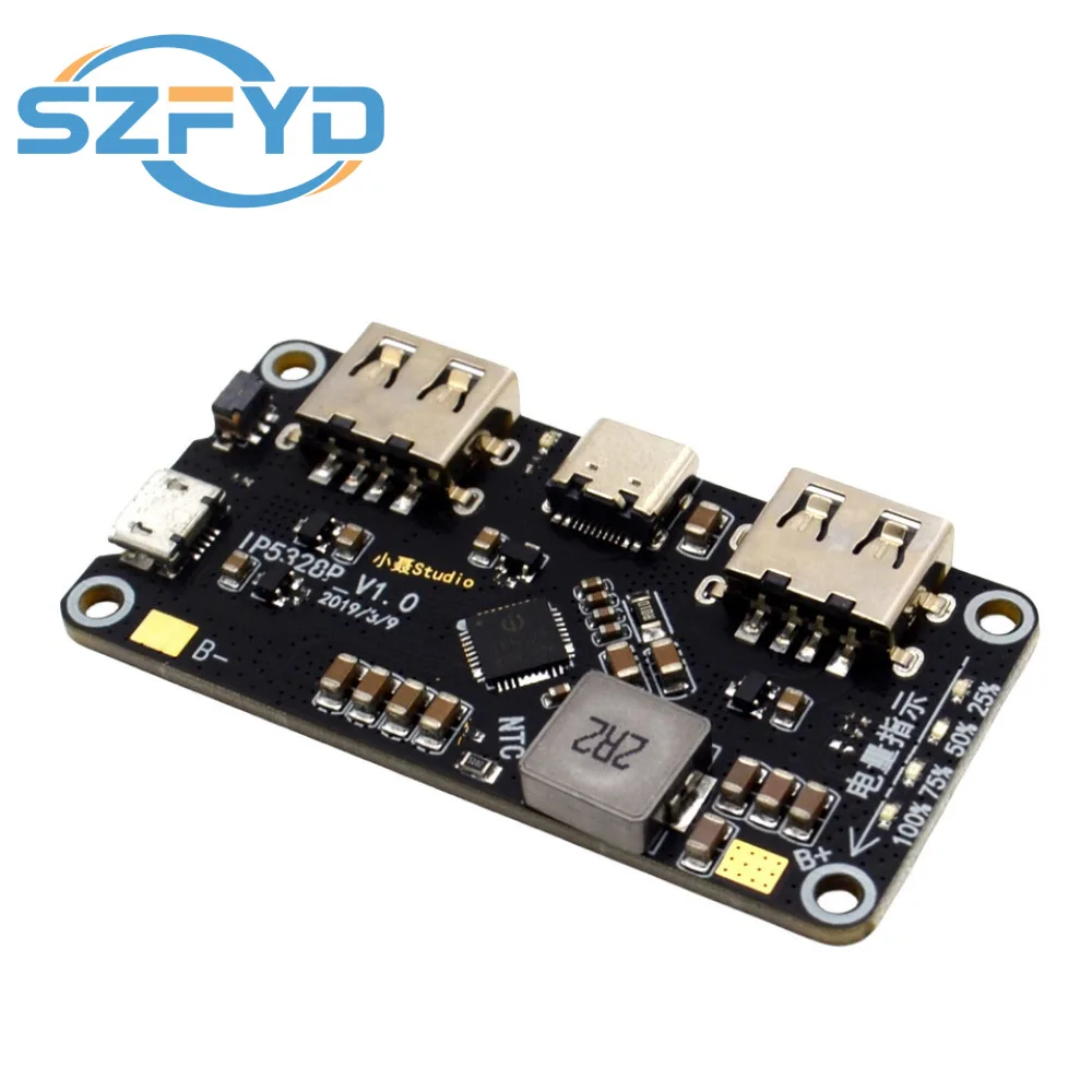 Bidirectional Fast Charge Module IP5328P 3.7V to 5V/9V/12V Boost Converter For Power Bank DIY Charging Discharging
